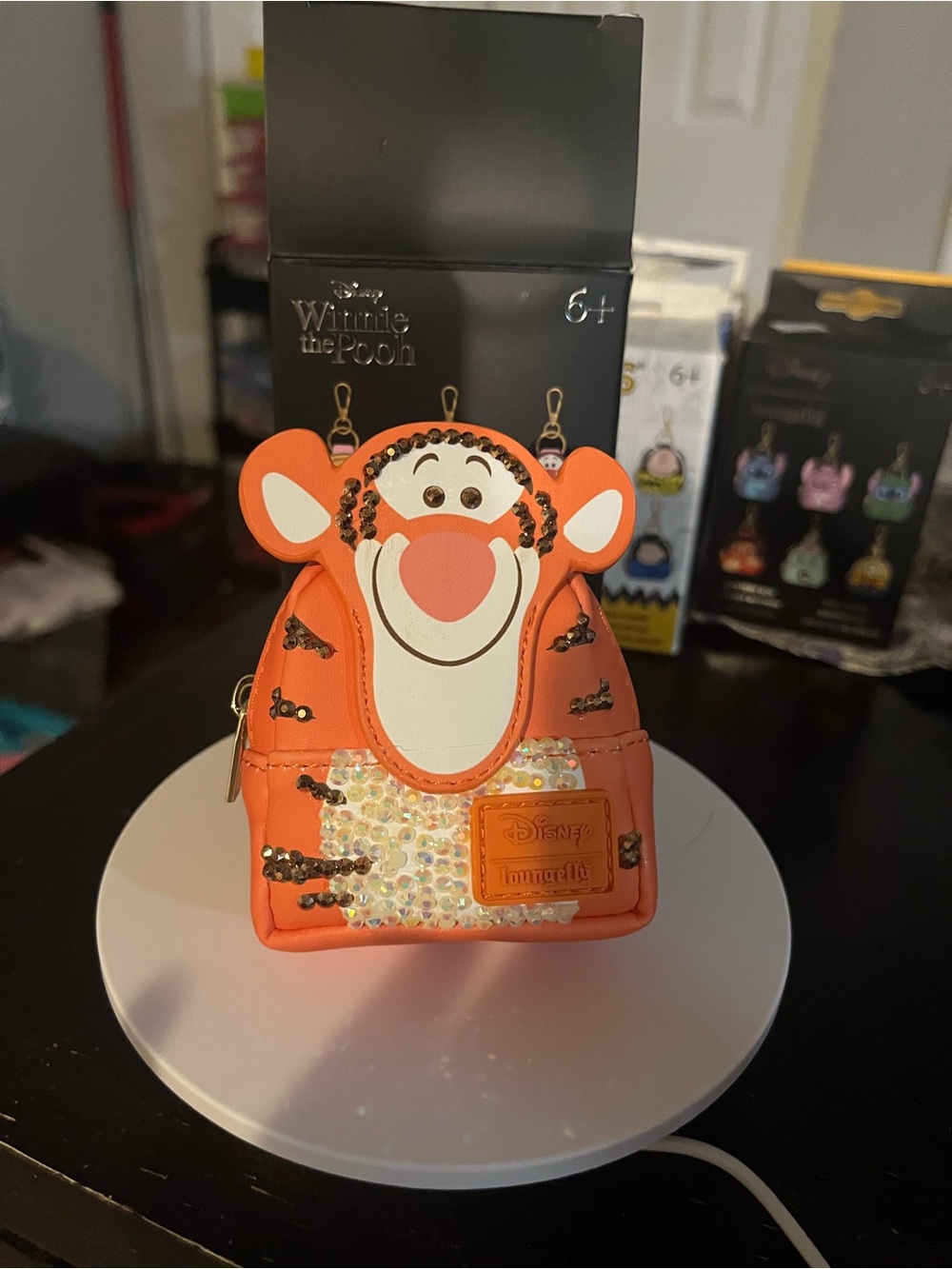Loungefly Orange Tigger Mini Bag with Sequin Accents